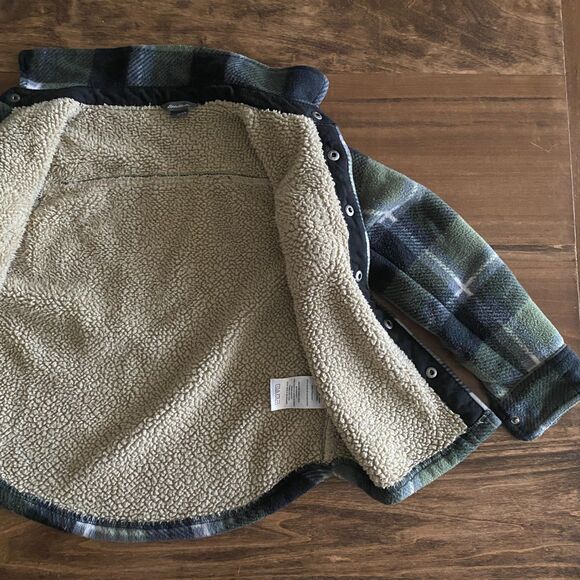 Eddie Bauer Plaid Sherling-Lined Shacket Boys' 4/5 - Picture 5 of 7